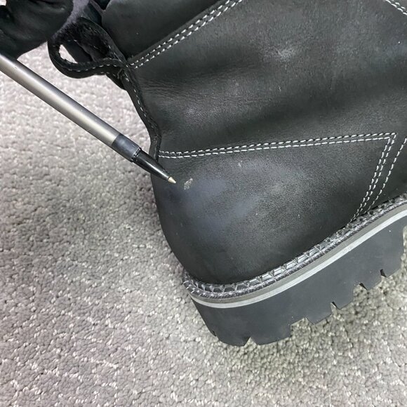 Eddie Bauer Severson Moc Toe Boots Men's 12 Black Leather Waterproof 4041-785 - Picture 7 of 14